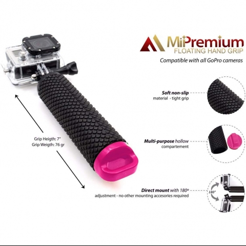 MiPremium GoPro in amandra Monopod (Pembe)