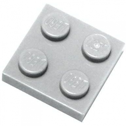 LEGO Parts and Pieces: Dark Gray 2x2 Plate x 100 Adet