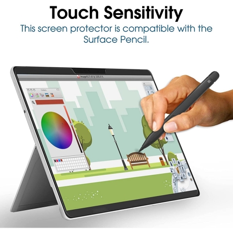 amFilm Microsoft Surface Pro 8/9 Temperli Cam Ekran Koruyucu (2Adet)