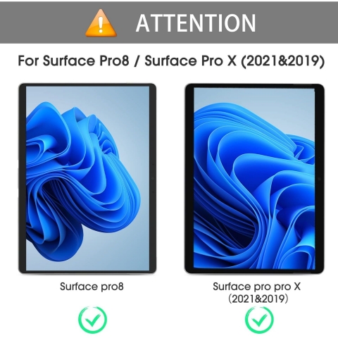 OMOTON Microsoft Surface Pro 8 Temperli Cam Ekran Koruyucu (3Adet)