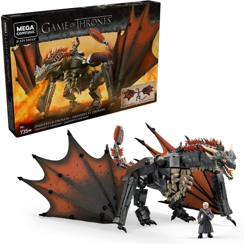 Mega Construx Game of Thrones Daenerys and Drogon (735 Para)