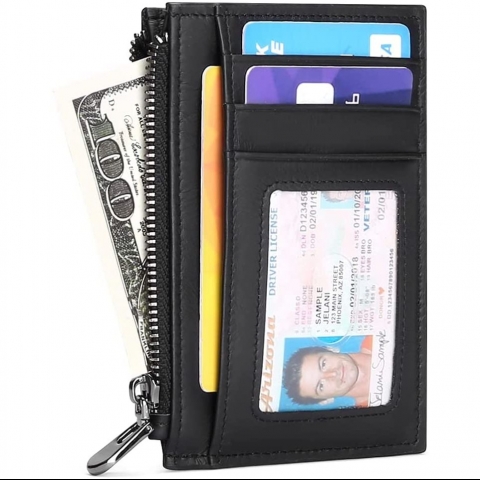 Generic RFID Korumal Erkek Deri Kartlk (Siyah)