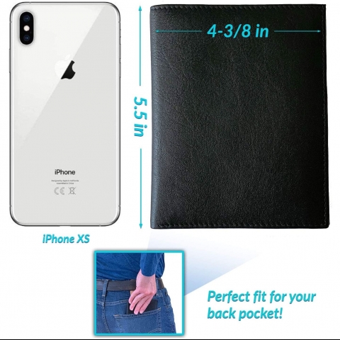 123 Cheap Checks RFID Korumal� Erkek Deri Pasaportluk (Siyah)