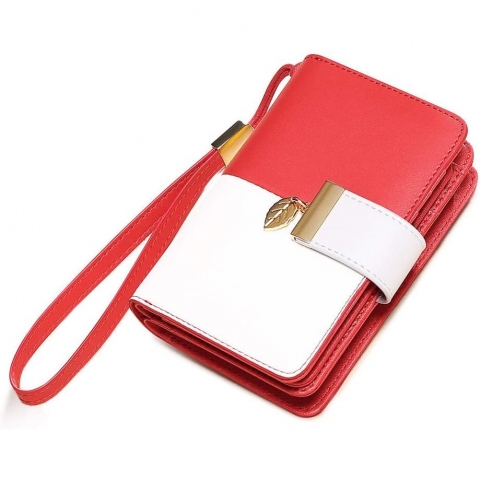 BAIGIO RFID Korumal� Kad�n Deri C�zdan (Pembe)