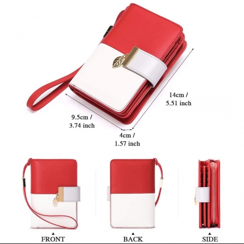 BAIGIO RFID Korumal� Kad�n Deri C�zdan (Pembe)