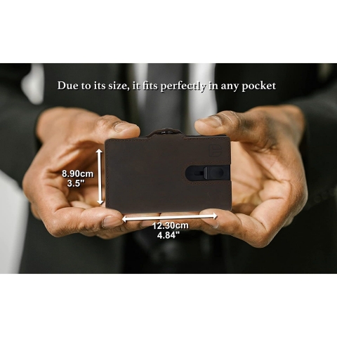 Generic RFID Korumal Erkek Deri Kartlk (Kahverengi)