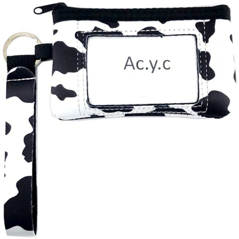 Ac.y.c RFID Korumal� Kad�n Deri C�zdan (Siyah Beyaz)