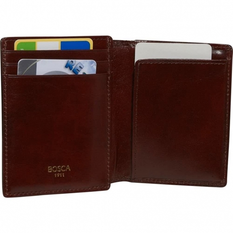 Bosca RFID Korumal� Erkek Deri Kartl�k (Kahverengi)