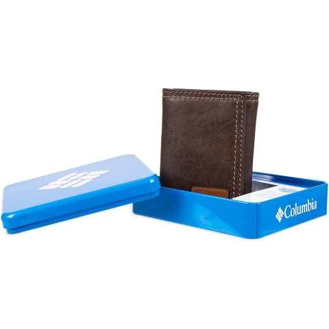 Columbia RFID Korumal� Erkek Deri C�zdan (A��k Kahverengi)