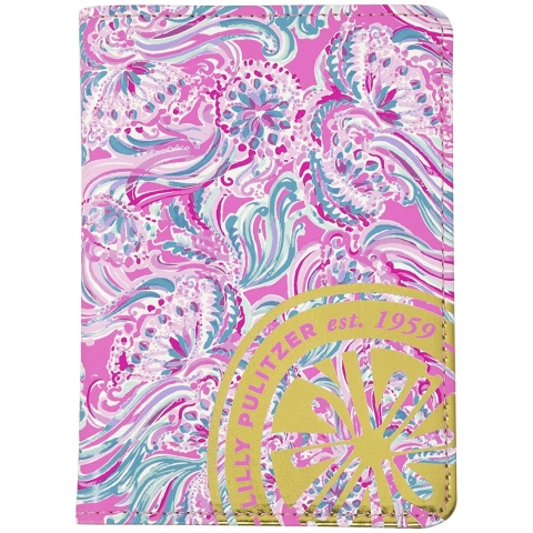 Lilly Pulitzer RFID Korumal Kadn Deri Czdan (Pink)