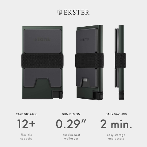 Ekster RFID Korumal Erkek Alminyum Kartlk (Yeil)