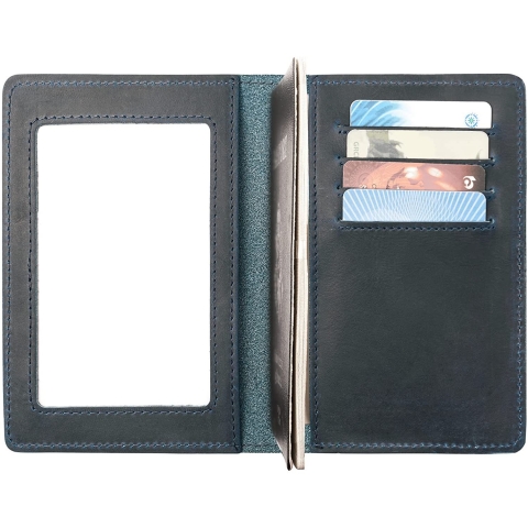 AGBIADD RFID Korumal Erkek Deri Pasaportluk (Mavi)