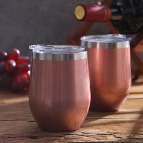 Skylety Paslanmaz �elik ��ki Termosu (2 Adet) (Rose Gold)