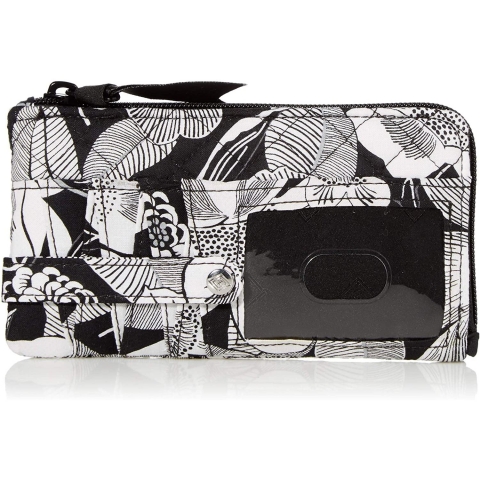 Vera Bradley RFID Korumal Kadn Nylon Czdan (Gri)