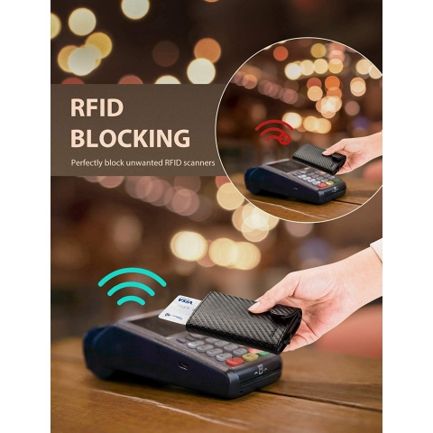 LUNGEAR  RFID Korumal Kadn Deri Czdan (Siyah)