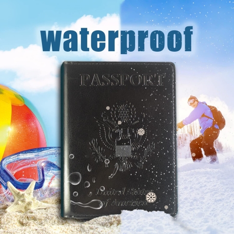 Sizobi RFID Korumal Kadn Deri Pasaportluk (Koyu Yeil)
