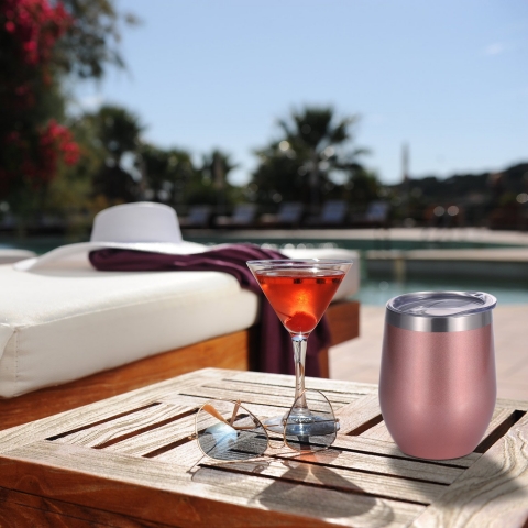 Skylety Paslanmaz �elik ��ki Termosu (2 Adet) (Rose Gold)