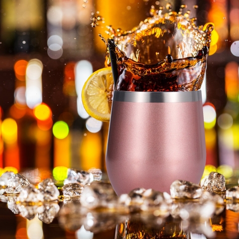 Skylety Paslanmaz �elik ��ki Termosu (2 Adet) (Rose Gold)