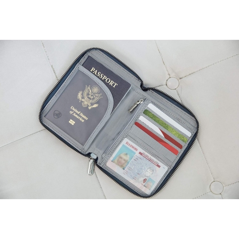 Travelon RFID Korumal Kadn Nylon Pasaportluk (Siyah)