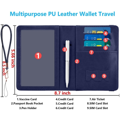 JanCalm RFID Korumal Erkek Deri Pasaportluk (Mor)