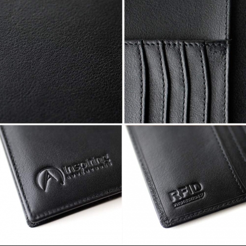 Inspiring Adventures RFID Korumal� Erkek Deri C�zdan (Siyah)