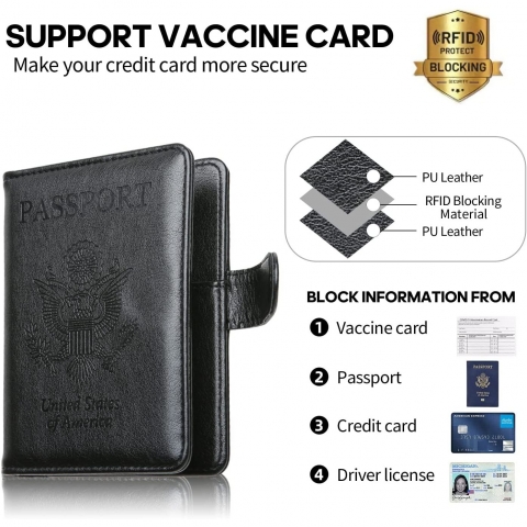 MCmolis RFID Korumal Erkek Deri Pasaportluk (Siyah)