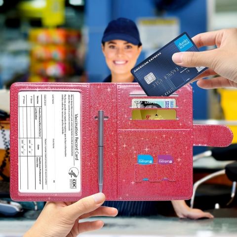 MCmolis RFID Korumal Erkek Deri Pasaportluk (Pembe)