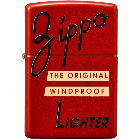 Zippo Red Box Top Design Red Pocket akmak