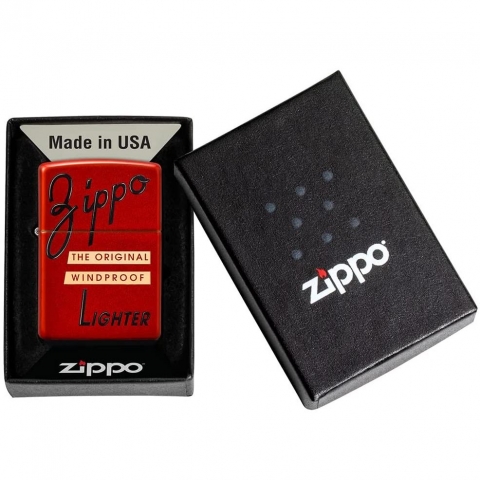 Zippo Red Box Top Design Red Pocket akmak