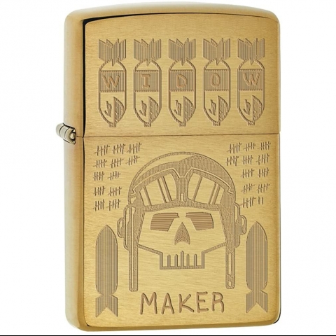 Zippo Widow Maker Trench Art Brushed Brass 77385 akmak