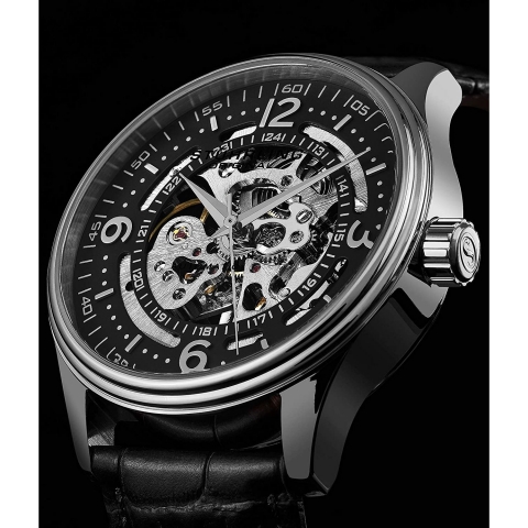 Stuhrling Original Automatic Skeleton Saat (Siyah/2)