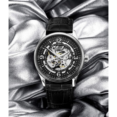 Stuhrling Original Automatic Skeleton Saat (Siyah/2)