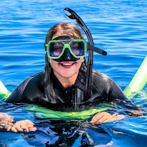 Aegend Dry Snorkel, Dive Mask Easy-Breath Free Diving Snorkel for