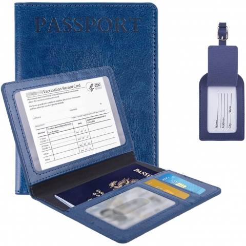 Beanumerous RFID Korumal� Erkek Deri Kartl�k (Mavi)