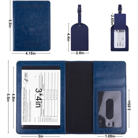 Beanumerous RFID Korumal� Erkek Deri Kartl�k (Mavi)