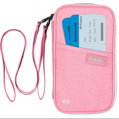 homchen RFID Korumal Kadn Nylon Czdan (Pembe)