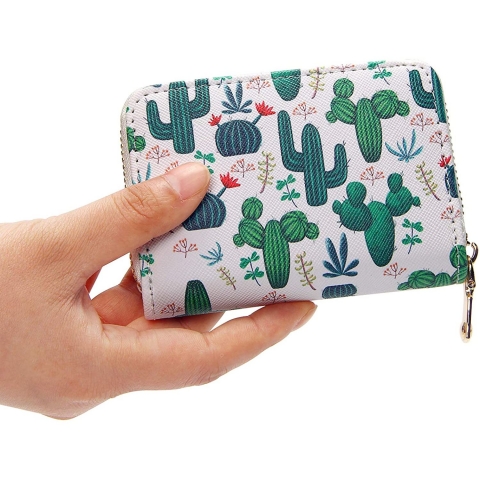 KUKOO RFID Korumal� Kad�n Deri C�zdan (Ye�il)