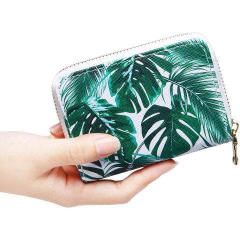 KUKOO RFID Korumal� Kad�n Deri C�zdan (Ye�il)