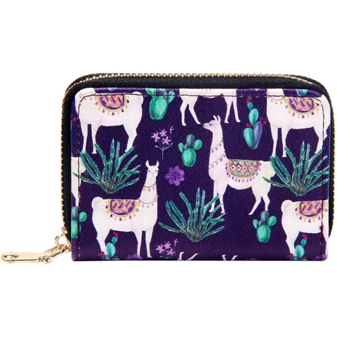 KUKOO RFID Korumal� Kad�n Deri C�zdan (Mor)