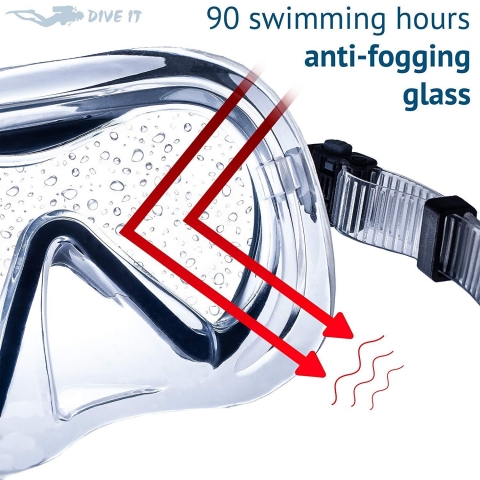Dive IT Snorkel Mask - Snorkel Set - Scuba Mask with Dry norkel