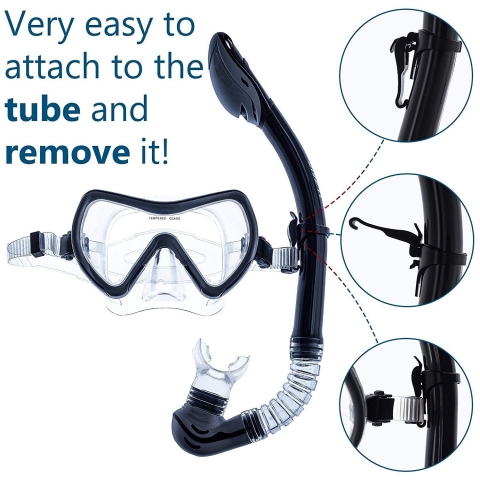 Dive IT Snorkel Mask - Snorkel Set - Scuba Mask with Dry norkel