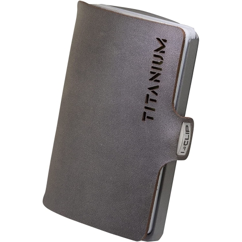 I-CLIP RFID Korumal� Erkek Deri C�zdan (Titanyum)
