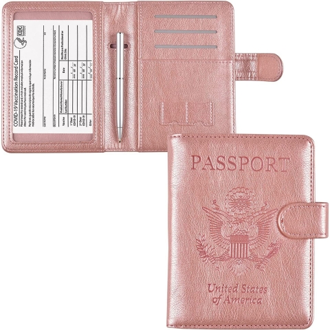 Uhitmi RFID Korumal Deri Pasaportluk (Pembe)