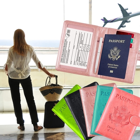 Uhitmi RFID Korumal Deri Pasaportluk (Pembe)