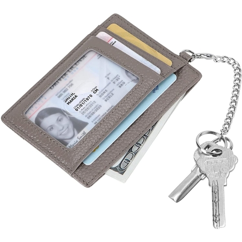 Cynure RFID Korumal Deri Kartlk(Gri)