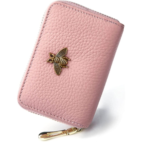 AUNER LEATHER RFID Korumal� Kad�n Deri C�zdan (Pembe)