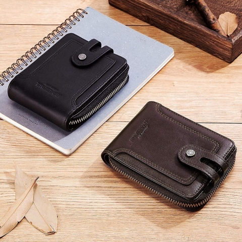 gzcz RFID Korumal� Erkek Deri C�zdan (Siyah)