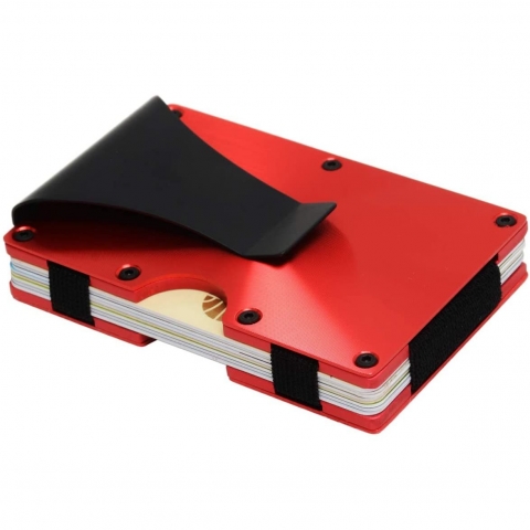 Kenpal RFID Korumal� Erkek Al�minyum Kartl�k (K�rm�z�)