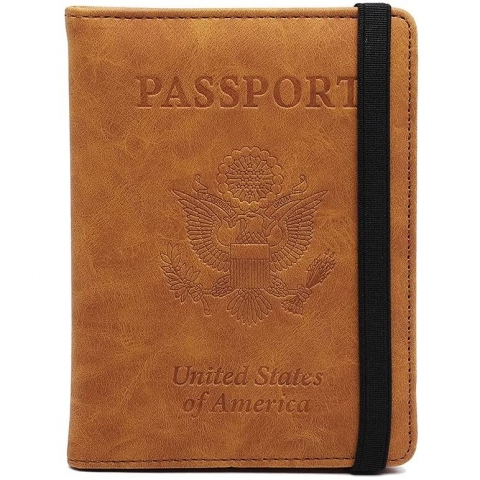 MACCINELO RFID Korumal Deri Pasaportluk(Kahverengi)