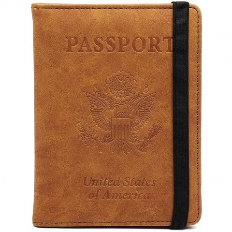 MACCINELO RFID Korumal Deri Pasaportluk(Kahverengi)